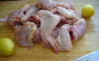 poultry meat on kitchen table