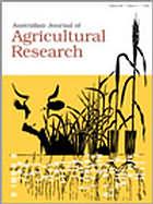 Australian Journal of Agricultural Research | EVISA's ...